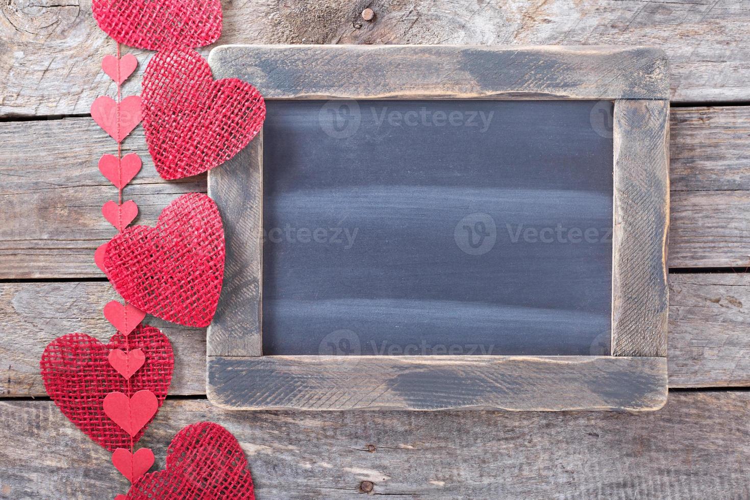 san valentino giorno decorazioni in giro un' lavagna foto