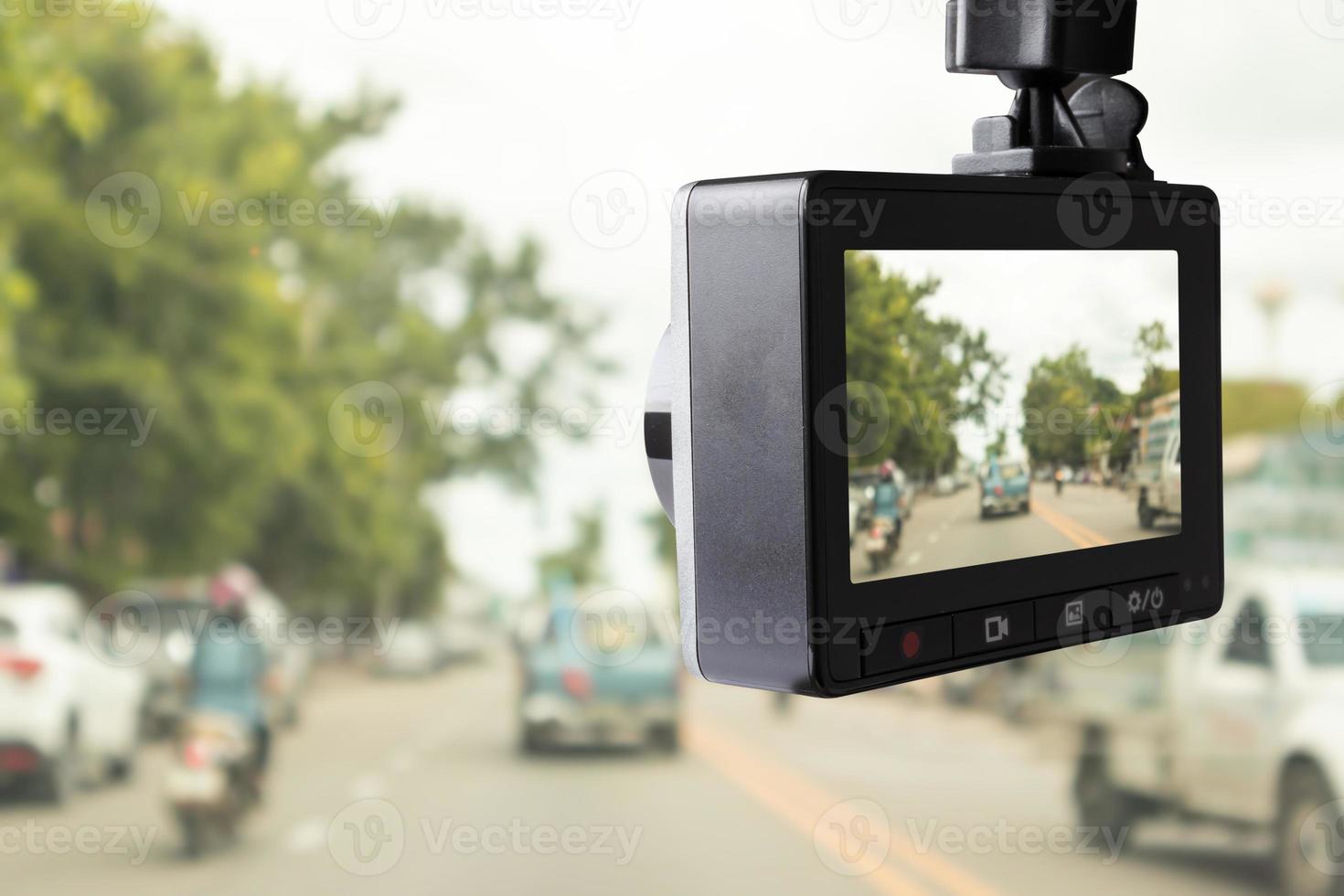 auto cctv telecamera video registratore per guida sicurezza su il strada foto