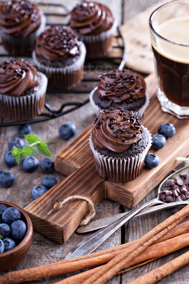 caffè e cioccolato cupcakes foto