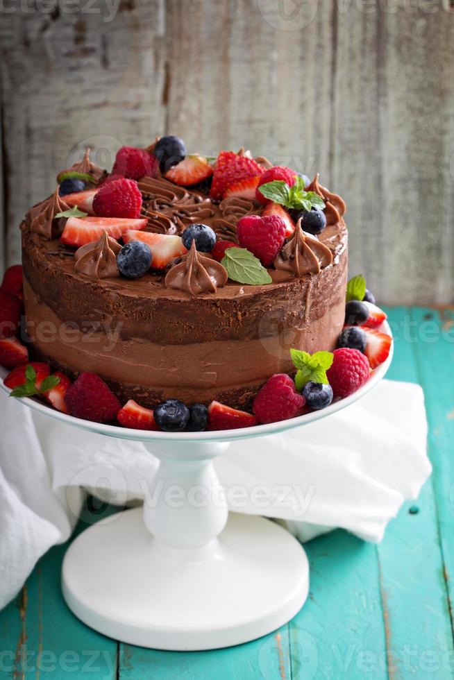 cioccolato torta di formaggio e diavolo cibo torta foto