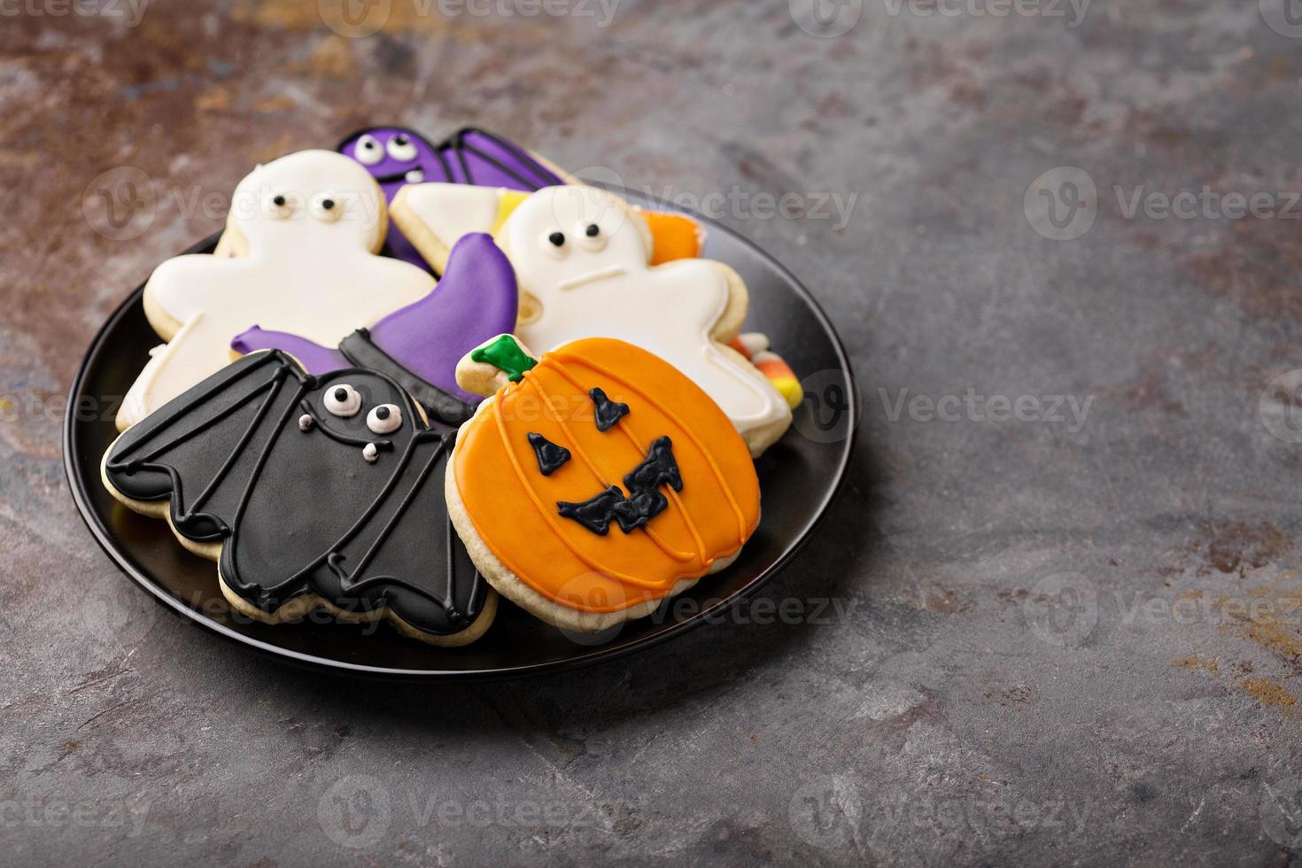 Halloween biscotti decorato con reale glassatura foto