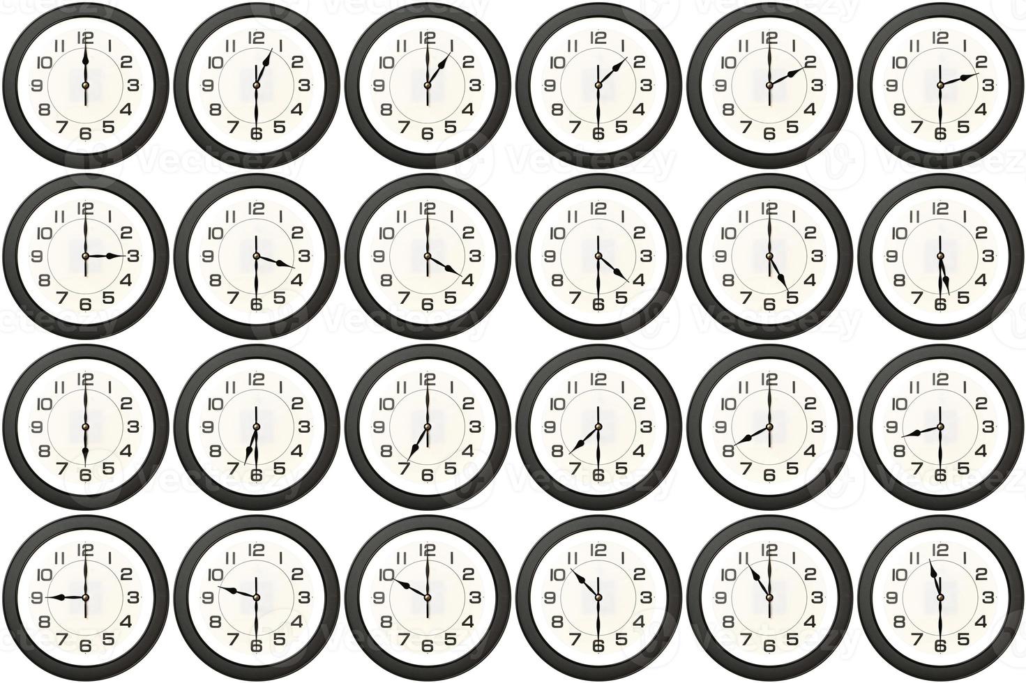 24 orologi ogni metà ora foto