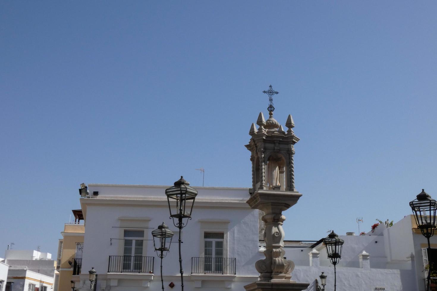 Chiesa nel il villaggio di puerto de Santa maria, nel il Provincia di Cadice, andalusia, Spagna. foto