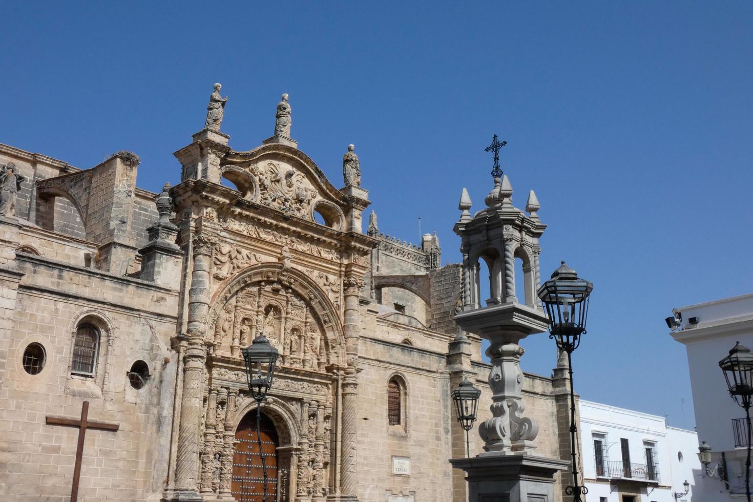 Chiesa nel il villaggio di puerto de Santa maria, nel il Provincia di Cadice, andalusia, Spagna. foto