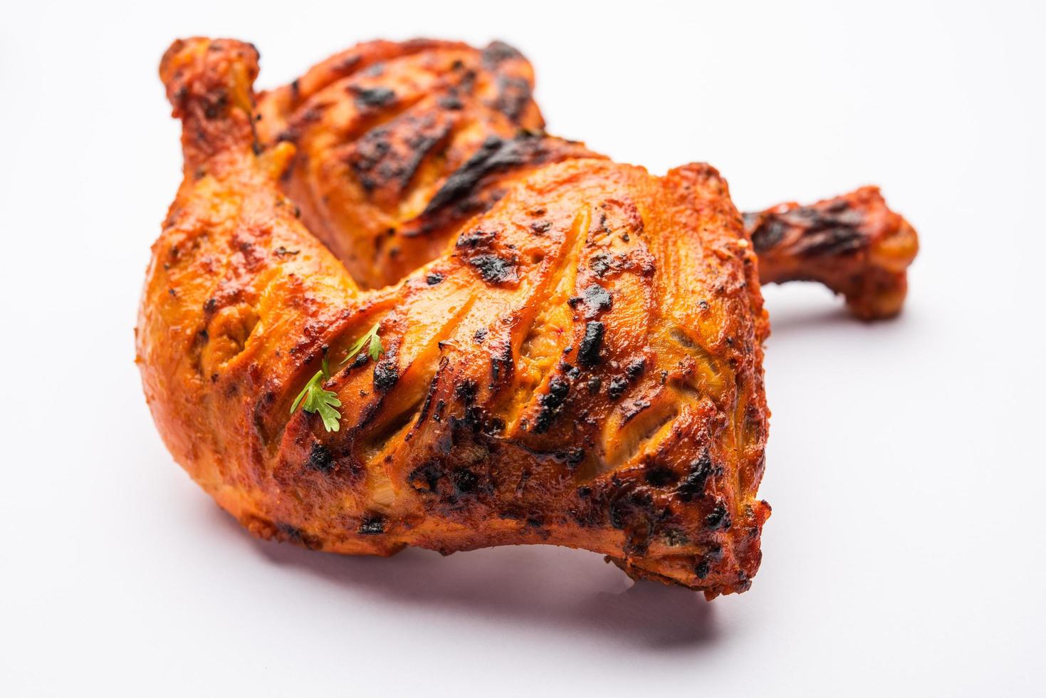 tandoori pollo è un indiano non vegetariano speziato cibo foto