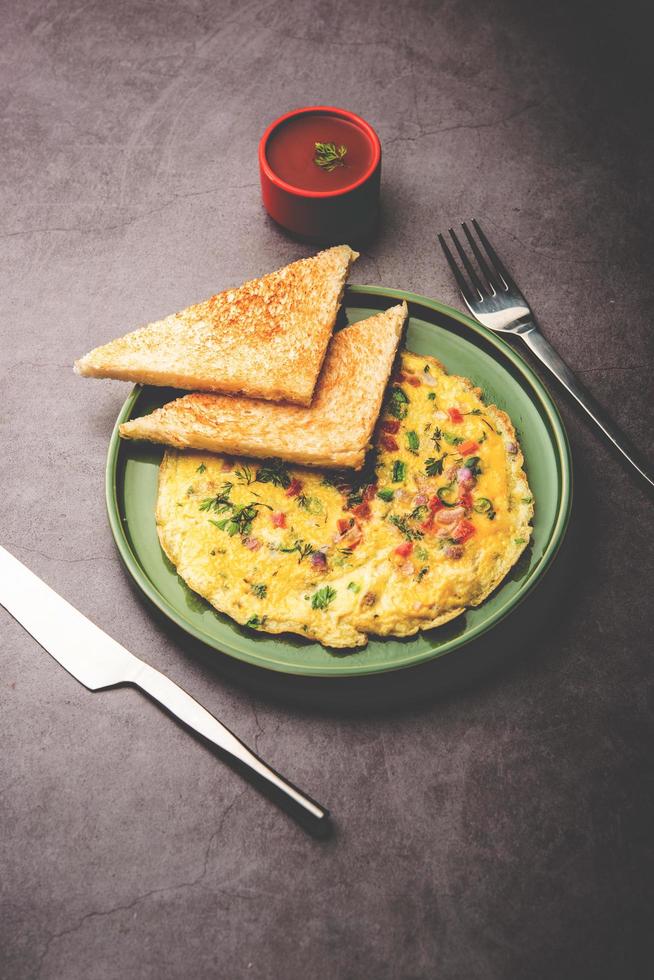 pane masala frittata o frittata foto