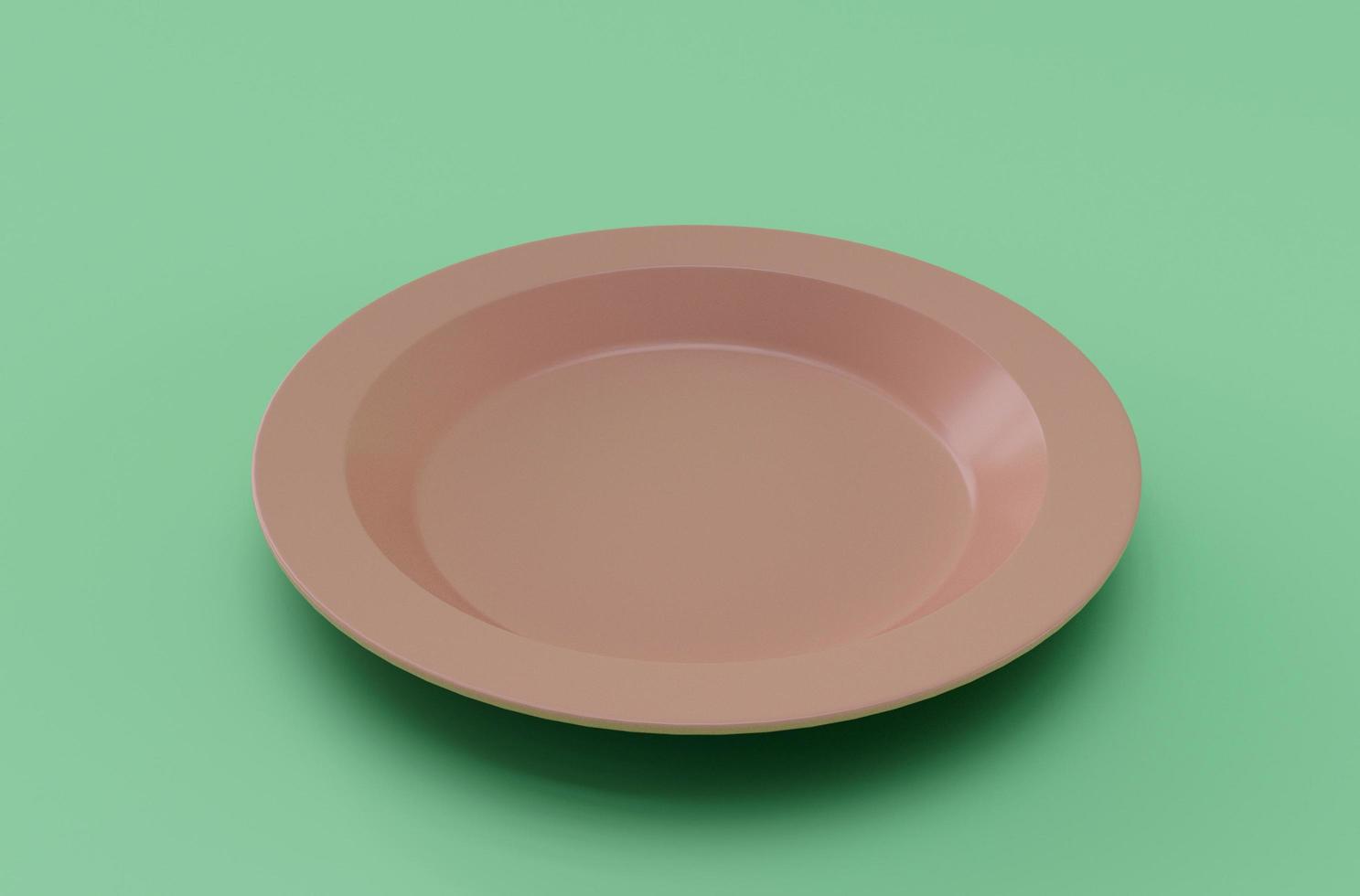 3d illustrazione rosa vuoto piatto ciotola per il tuo Prodotto, foto