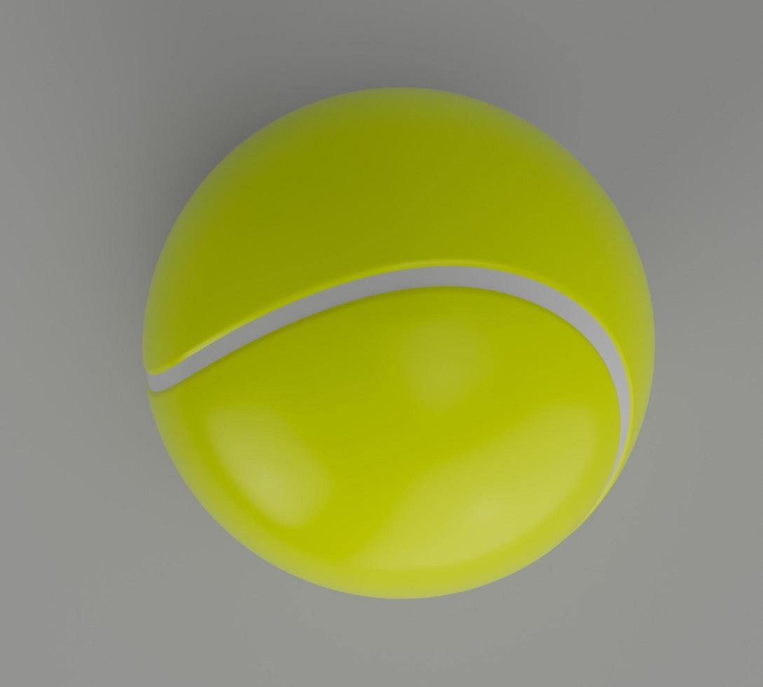 3d illustrazione interpretazione minimo tennis palla su bianca sfondo. foto