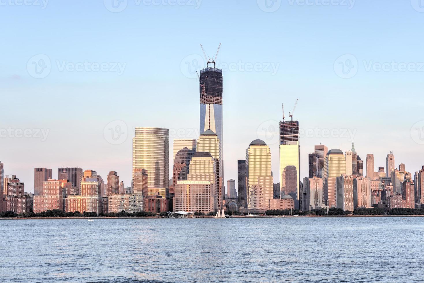 nuovo York orizzonte a partire dal maglia città, nuovo maglia. foto