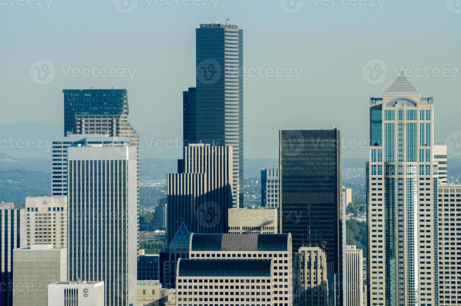 aereo Visualizza di il Seattle, Washington città orizzonte foto