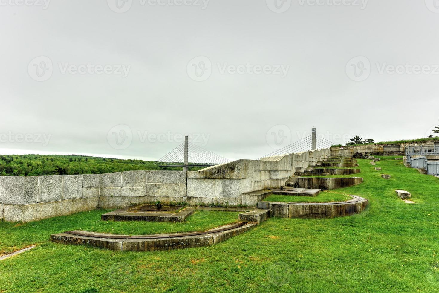 forte knox su il penobscot fiume, Maine, Stati Uniti d'America. costruito fra 1844 e 1869, esso era il primo forte nel Maine costruito di granito. foto