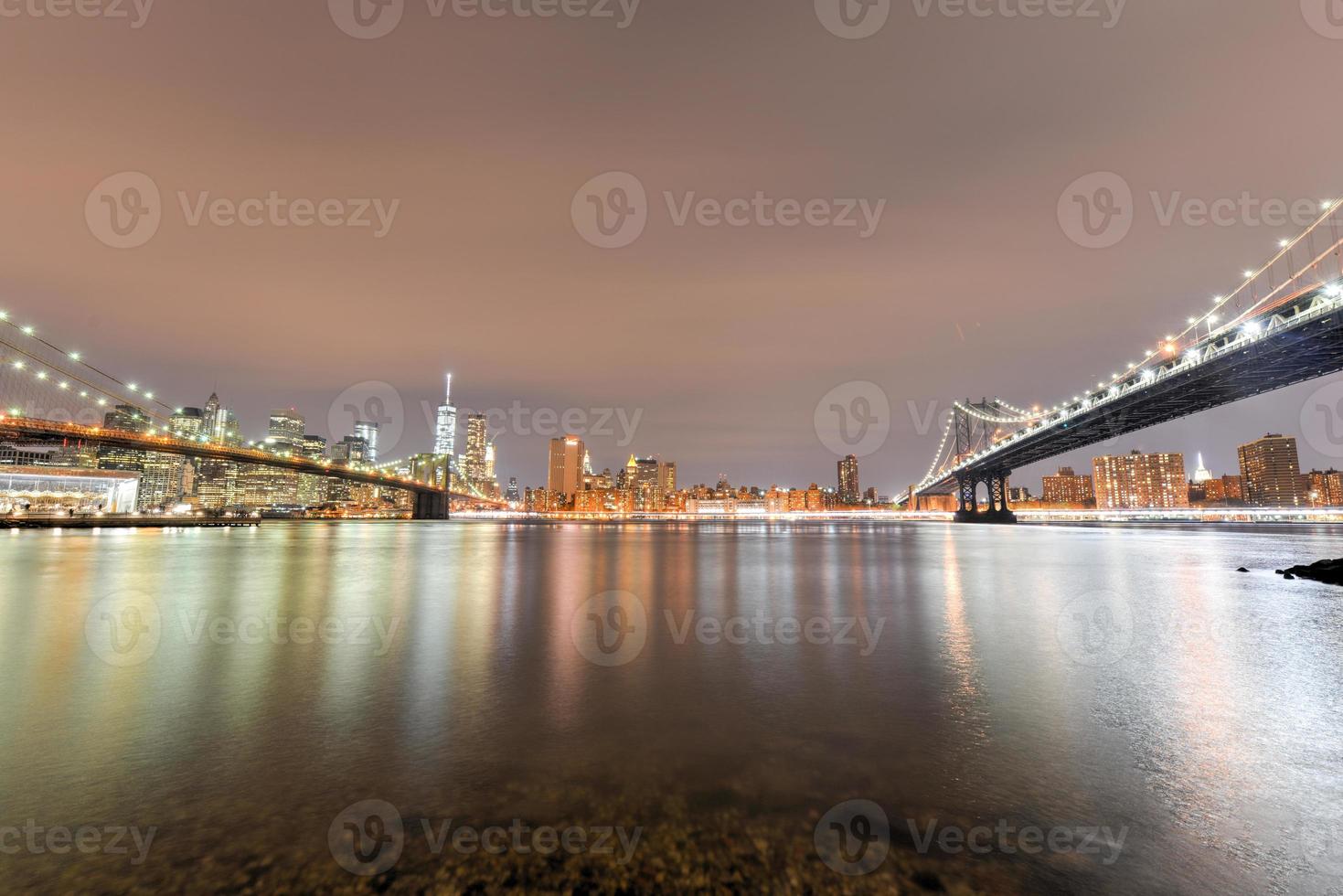 brooklyn ponte parco a notte foto