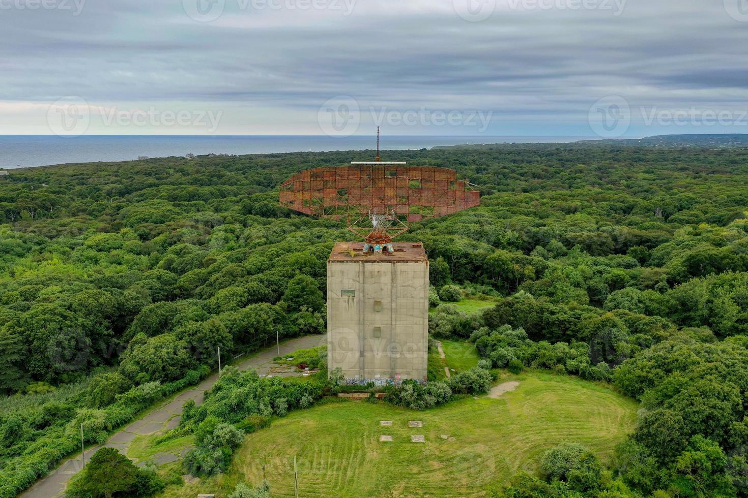 campo eroe stato parco e il semiautomatico terra ambiente radar facilità, adesso dismesso nel montauk, lungo isola. foto