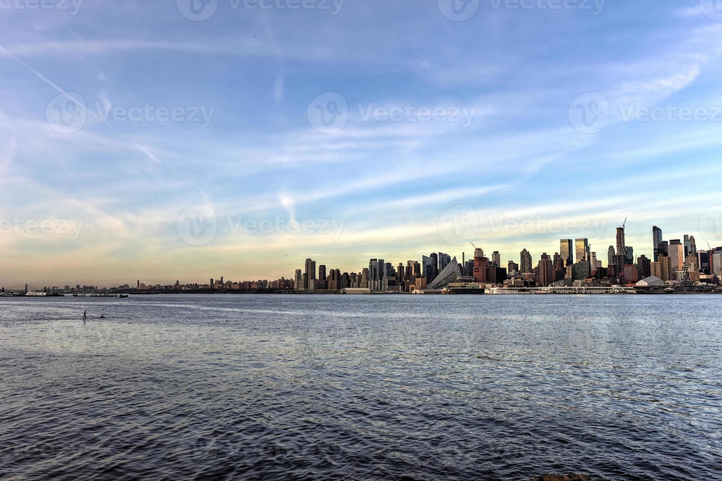 nuovo York città orizzonte come visto a partire dal weehawken, nuovo maglia. foto