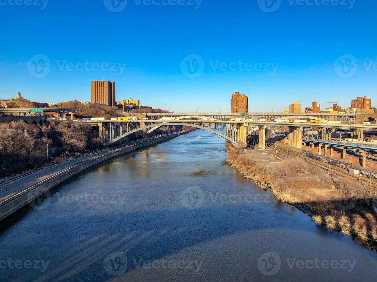 Alessandro hamilton ponte attraverso il Harlem fiume nel nuovo York città foto