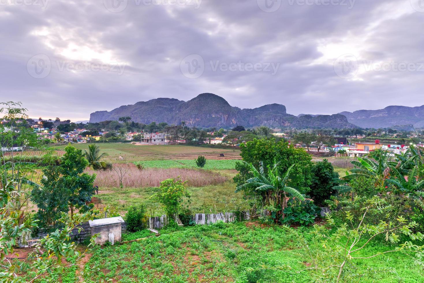 panoramico Visualizza di centro vinali, Cuba. foto