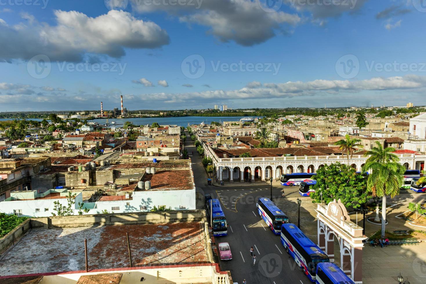 panoramico Visualizza al di sopra di il città di cienfuegos, Cuba. foto