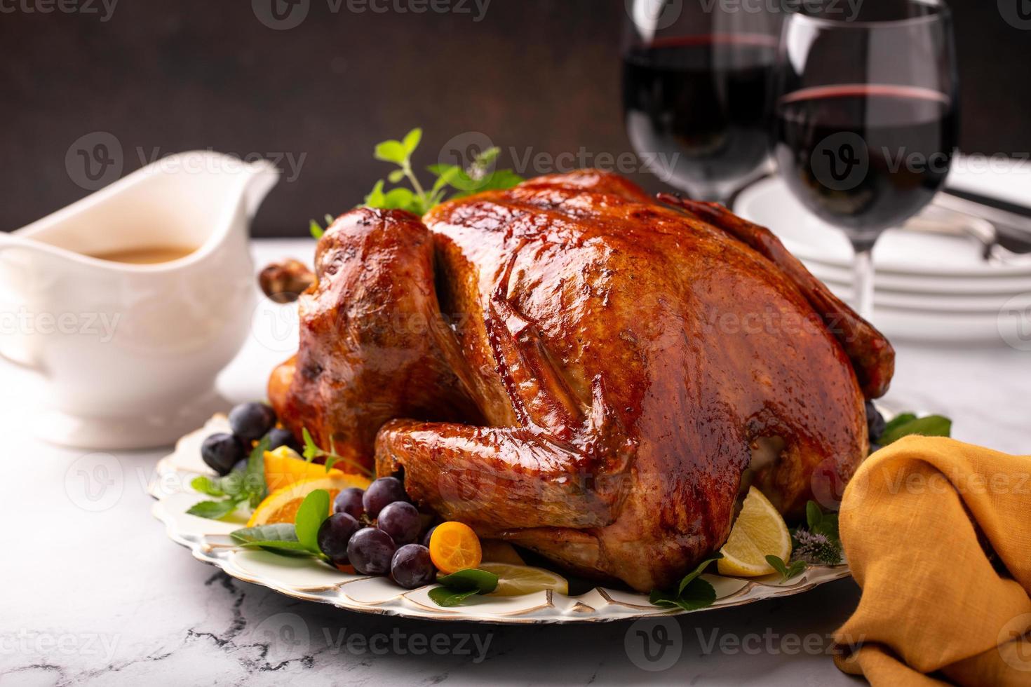 totale arrostito tacchino per un' celebrazione cena foto