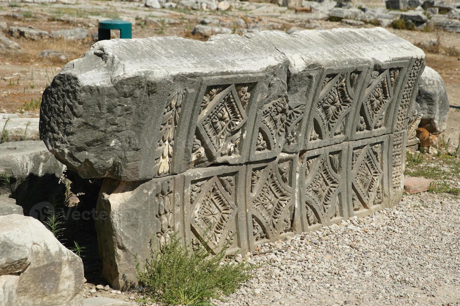 artefatto nel perge antico città nel antalya, turkiye foto