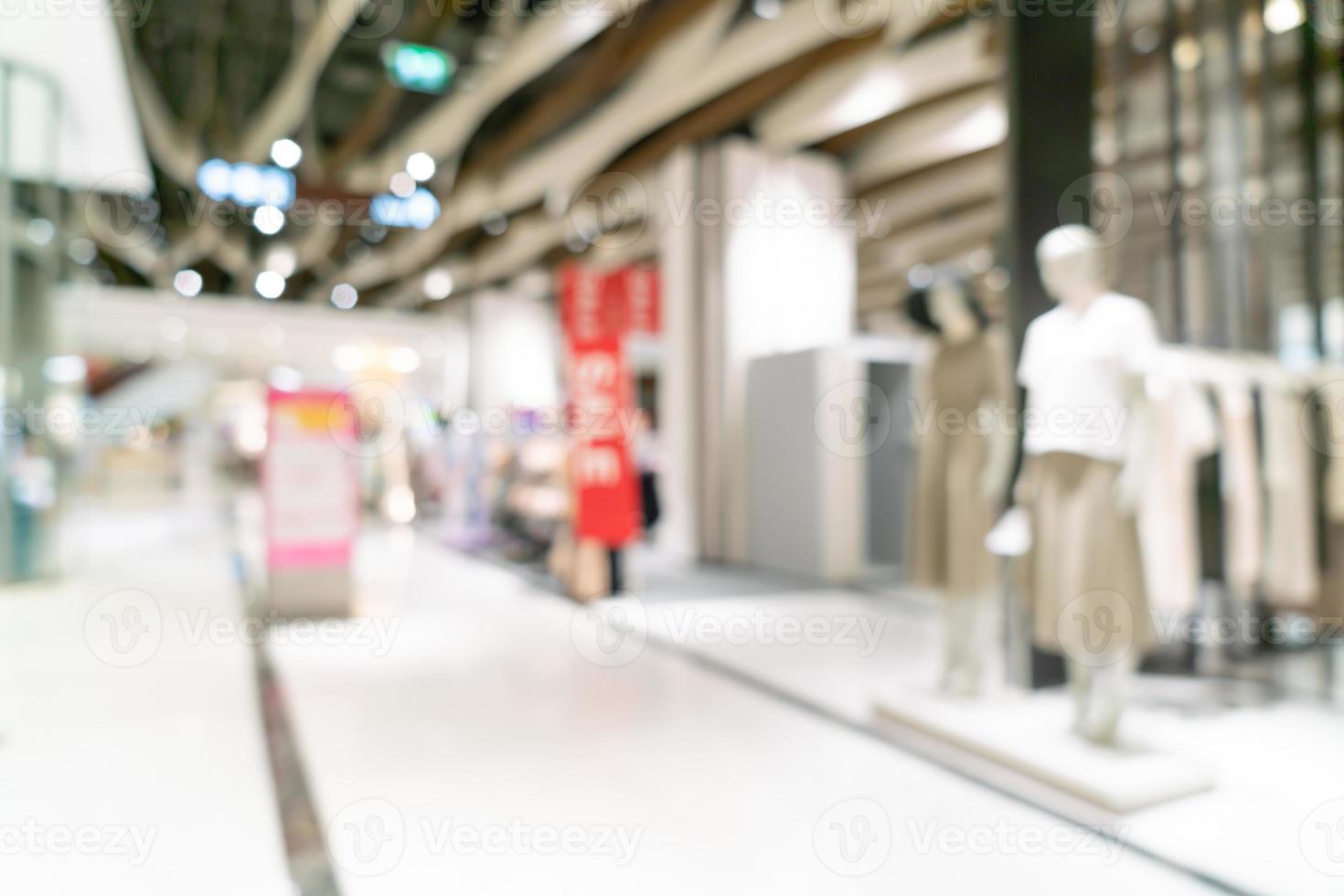 sfocatura astratta e centro commerciale di lusso sfocato e negozio al dettaglio per lo sfondo foto