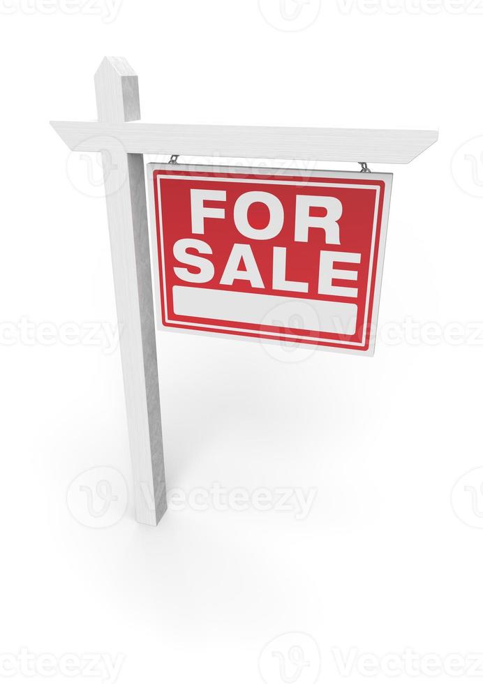 3d illustrazione per vendita vero tenuta cartello isolato su bianca sfondo foto