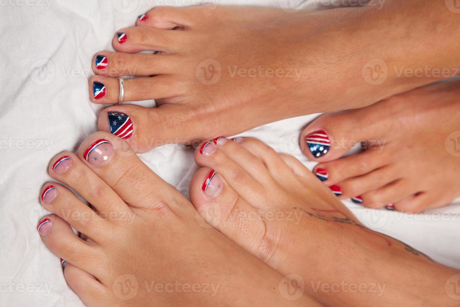 pedicure chiodo arte Stati Uniti d'America a tema foto