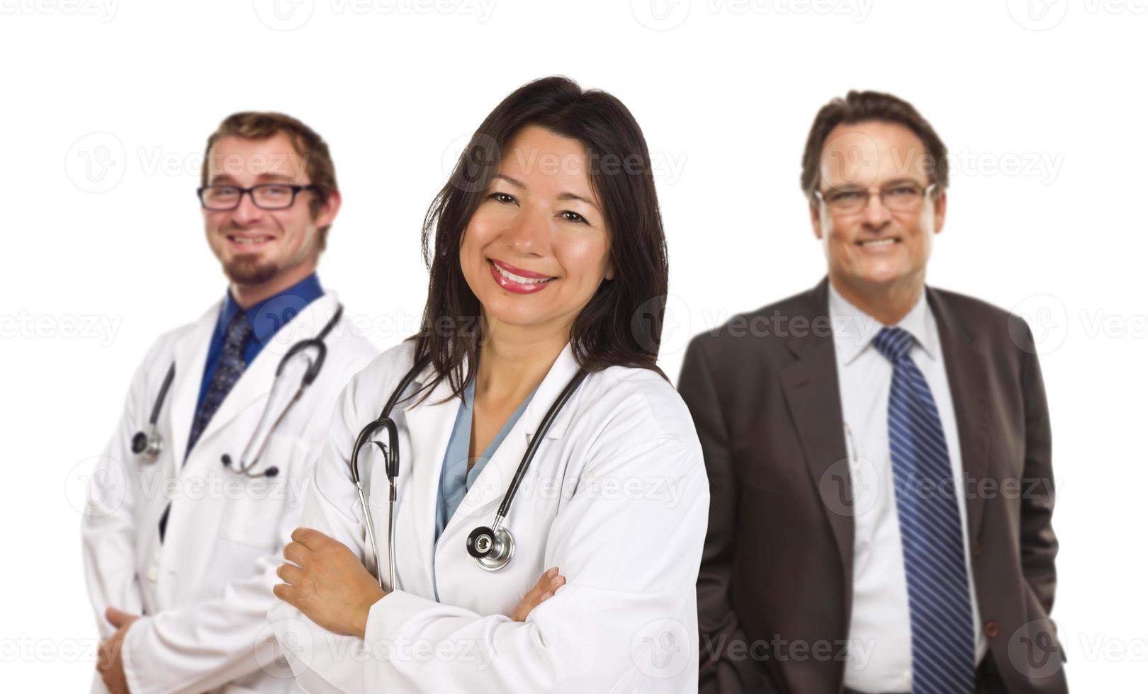gruppo di medici o infermieri su un' bianca sfondo foto