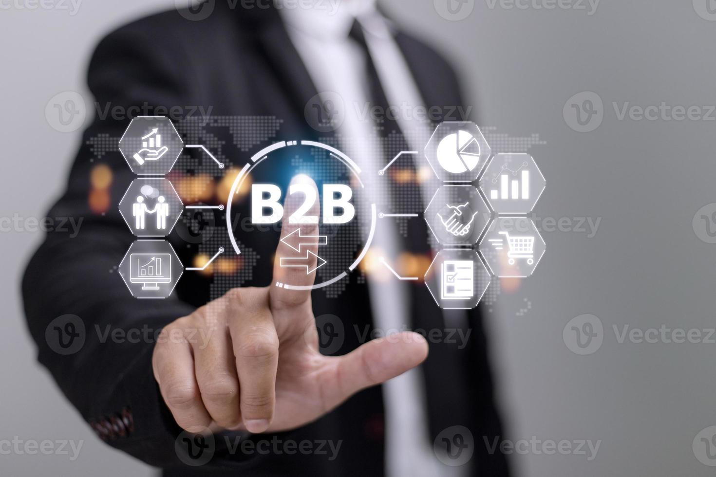 b2b attività commerciale azienda commercio tecnologia marketing concetto. foto