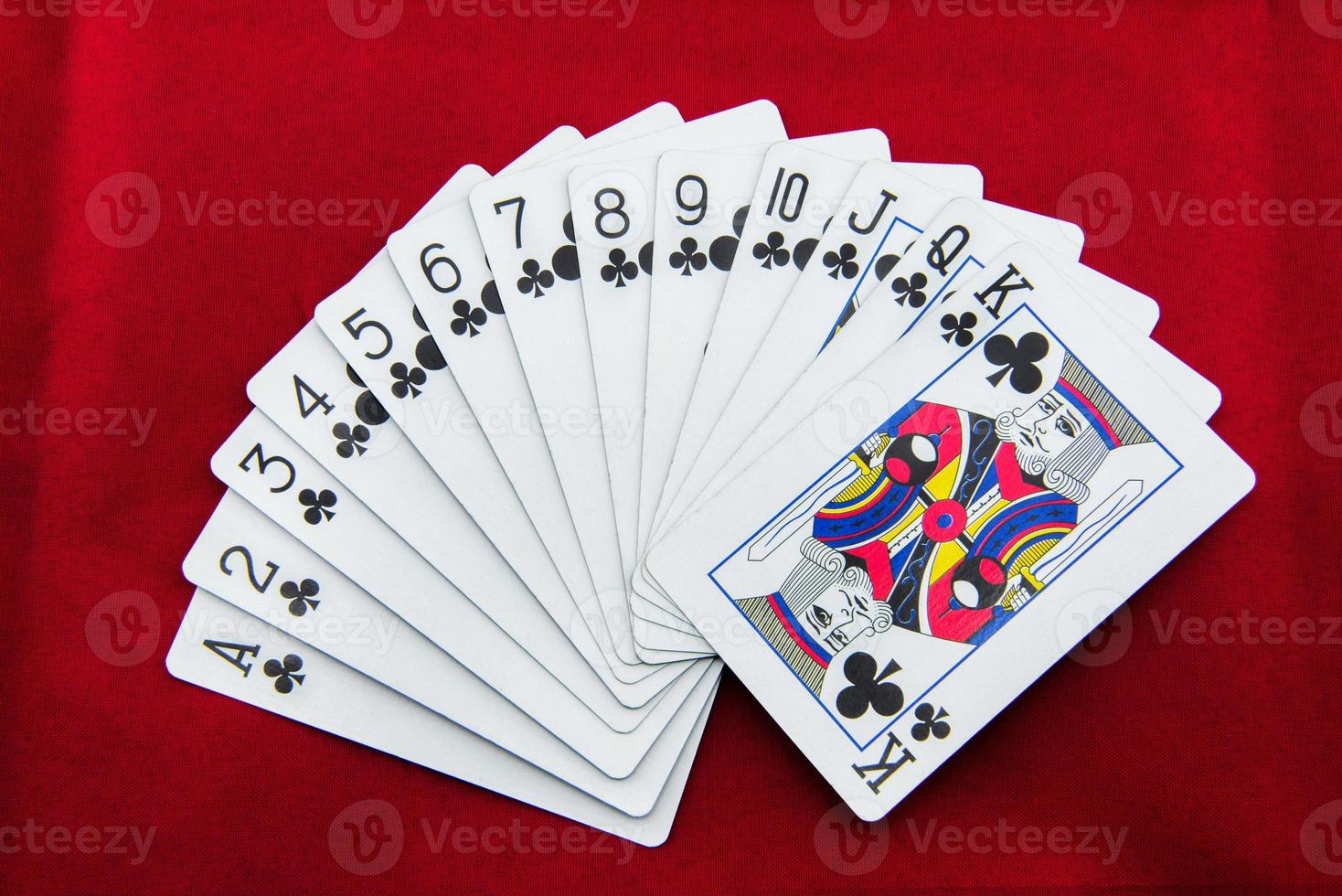 poker carte su rosso sfondo foto