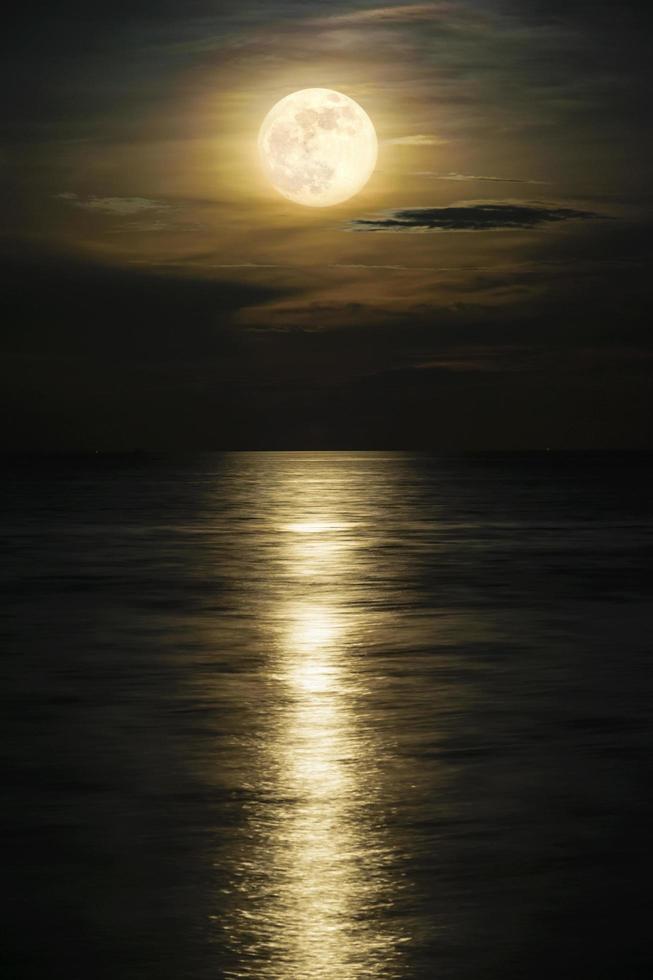 Visualizza a notte scena di il mare foto