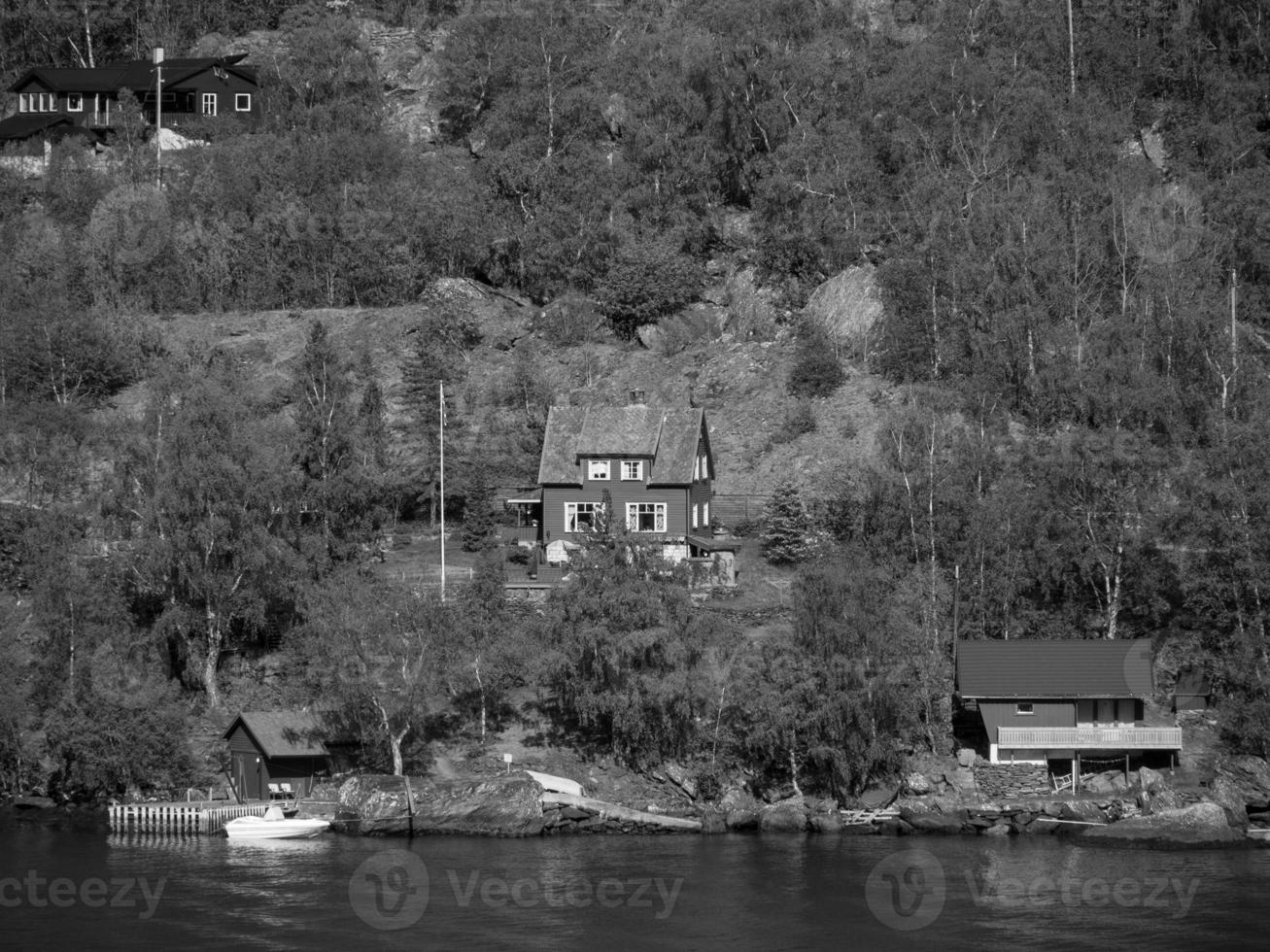 flam e l'aurlandsfjord in Norvegia foto