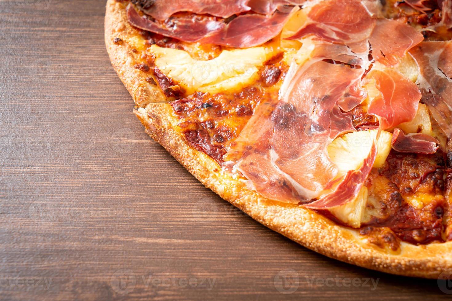 pizza con prosciutto o prosciutto di parma pizza foto