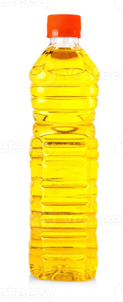 bottiglia di girasole olio isolato su bianca sfondo foto