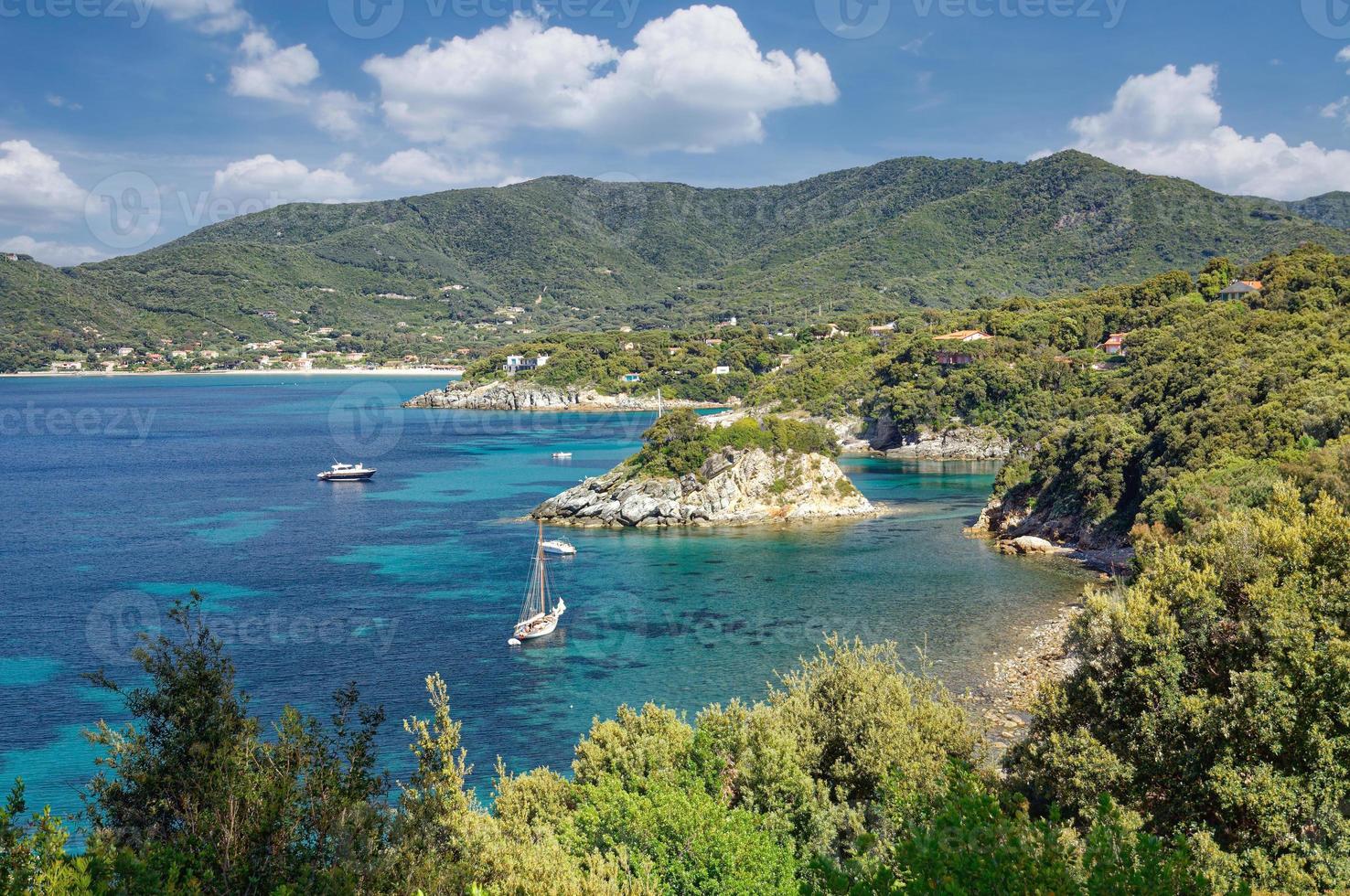 costiero paesaggio su isola di elba,toscana,mediterraneo mare, italia foto