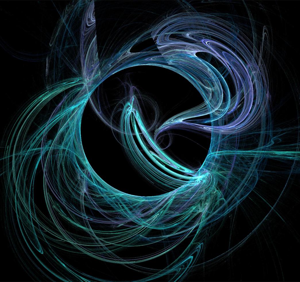 luminosa blu astratto modello su Nero, colore digitale grafica, sfondo, design foto
