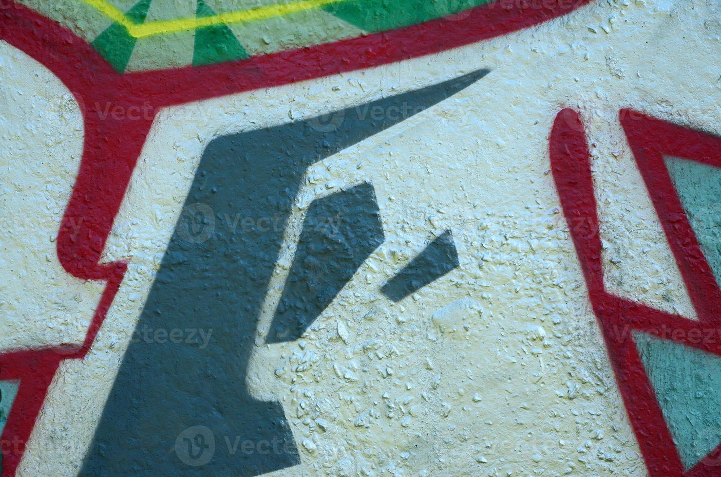 strada arte. astratto sfondo Immagine di un' frammento di un' colorato graffiti pittura nel cromo e rosso toni foto