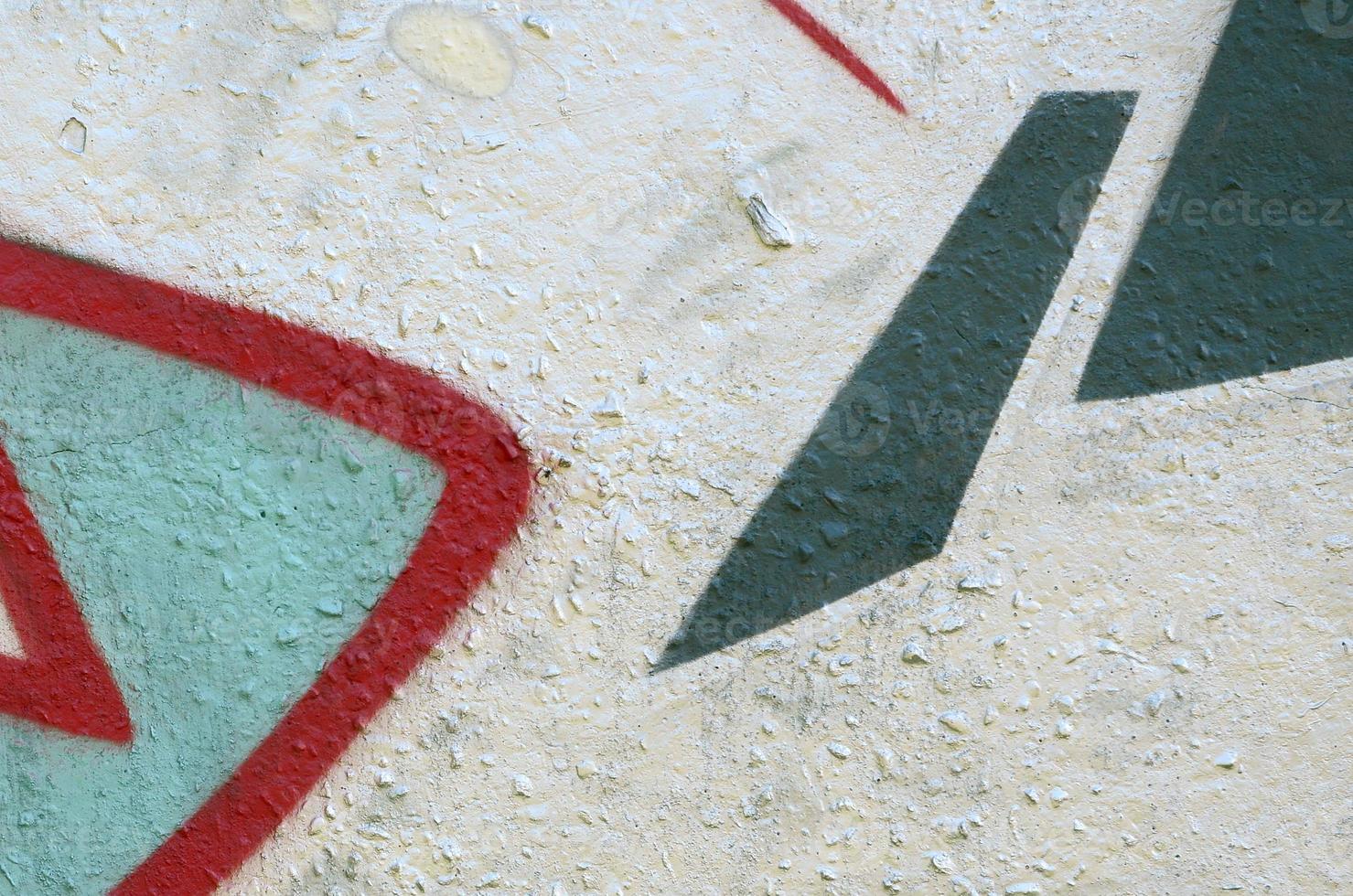strada arte. astratto sfondo Immagine di un' frammento di un' colorato graffiti pittura nel cromo e rosso toni foto