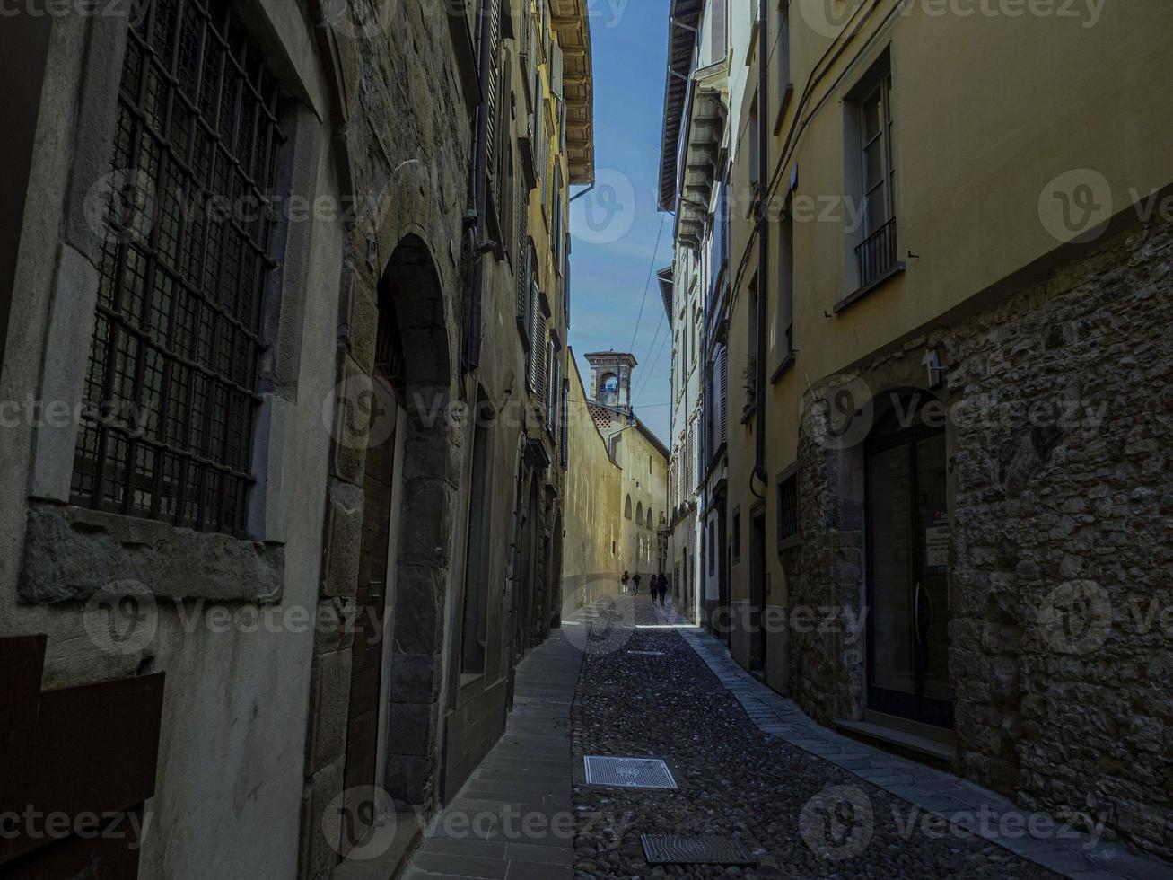 bergamo medievale alto cittadina case Visualizza foto