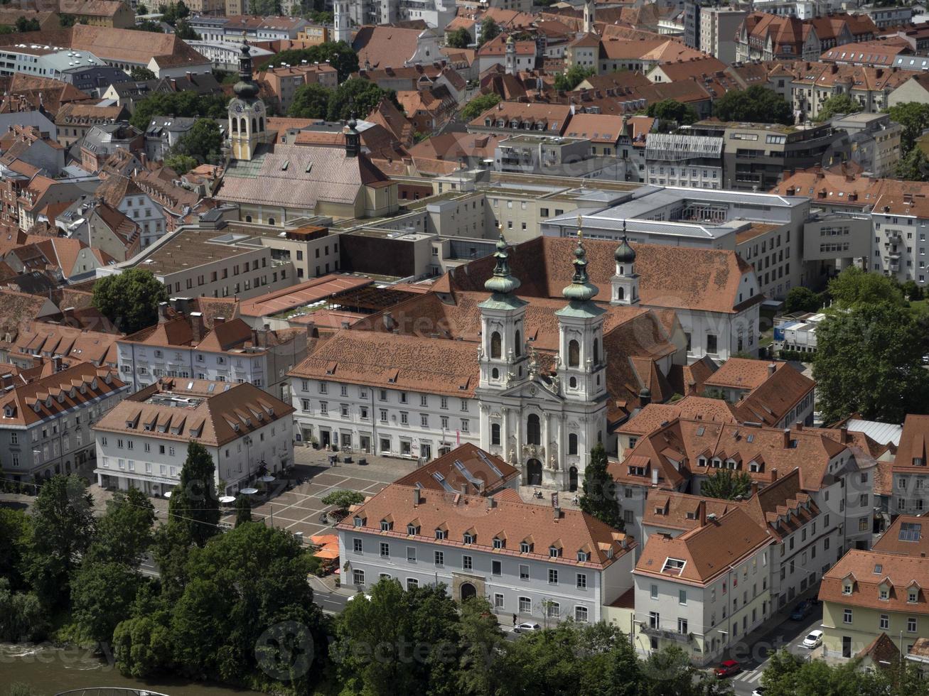 graz Austria aereo panorama a partire dal orologio Torre foto