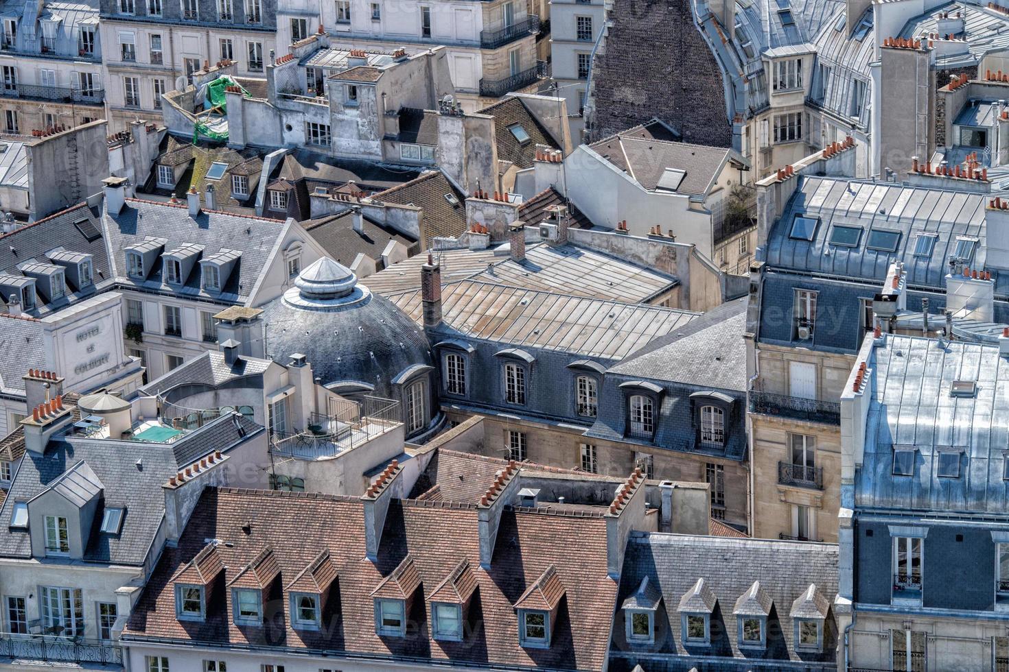 Parigi tetti e edificio vista della città foto