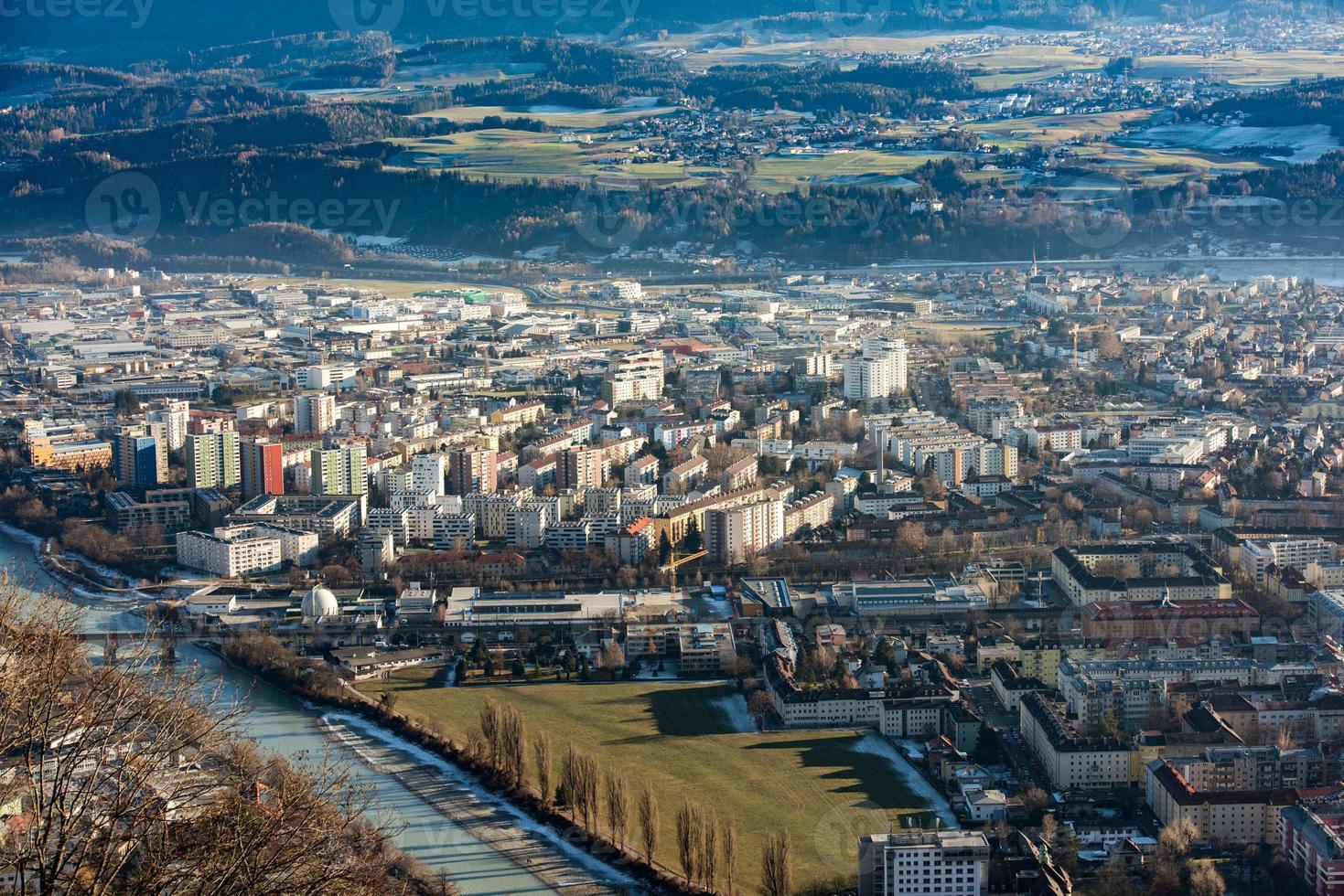 Innsbruck aereo Visualizza paesaggio panorama foto
