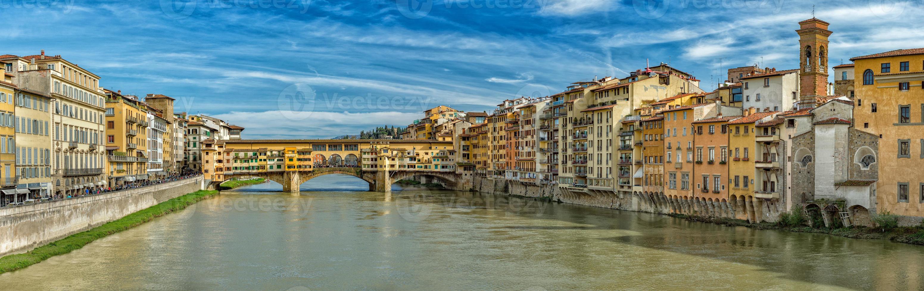 Firenze Ponte Vecchio tramonto Visualizza panorama paesaggio foto