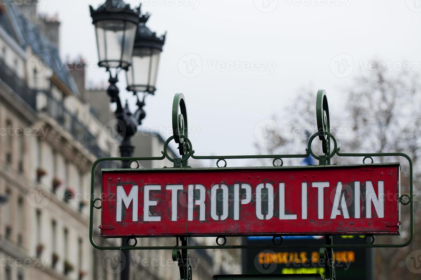 Parigi la metropolitana metropoli cartello foto