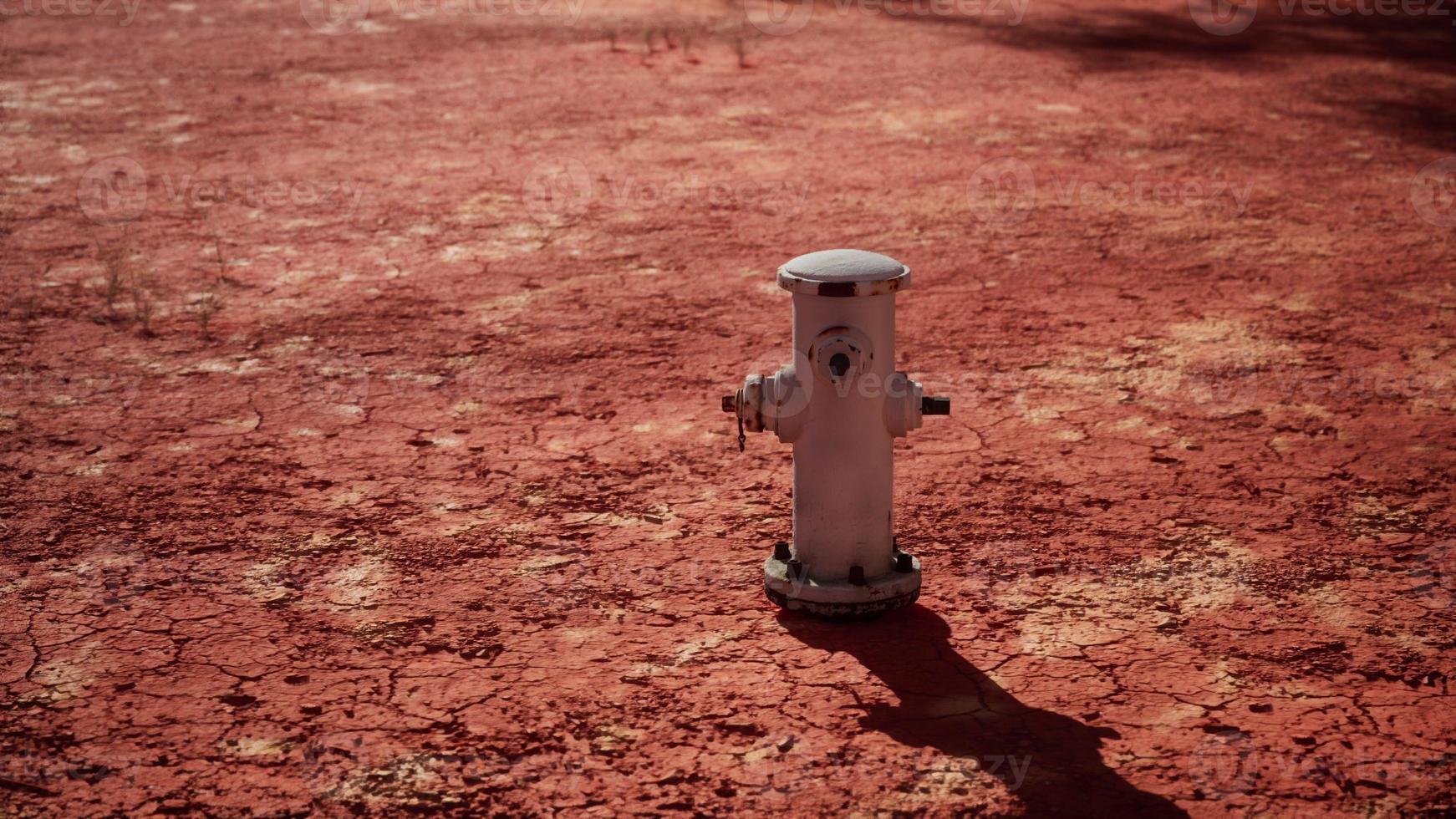 vecchio arrugginito fuoco idrante nel deserto foto