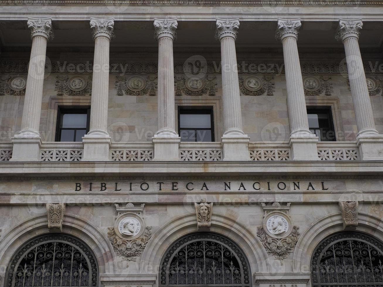 nazionale biblioteca di Madrid, Spagna. architettura e arte foto