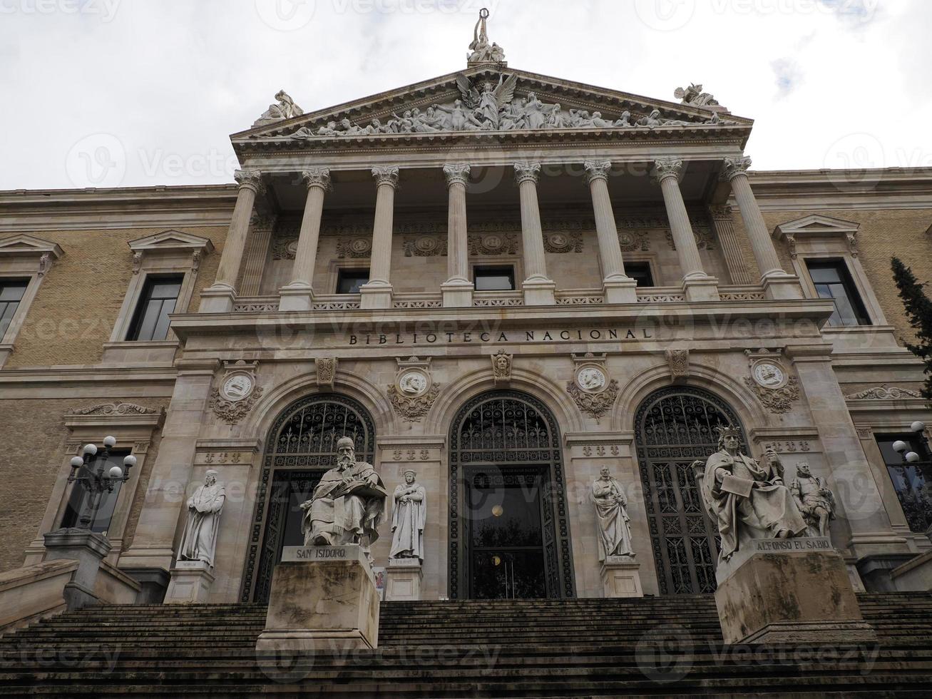 nazionale biblioteca di Madrid, Spagna. architettura e arte foto