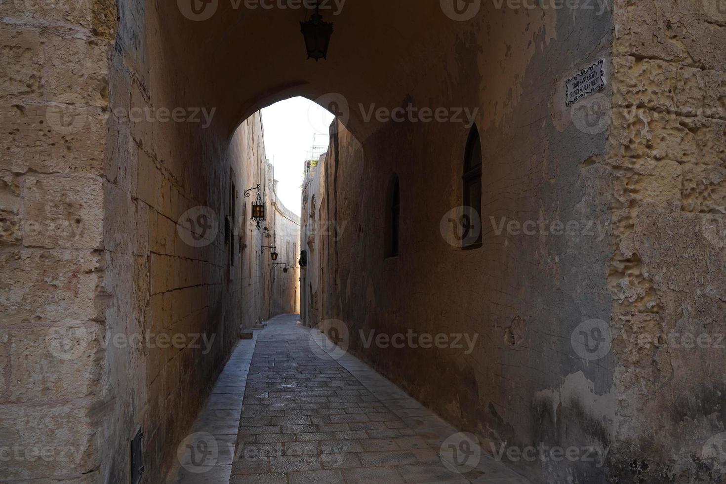 medina medievale villaggio pietra edificio nel Malta foto