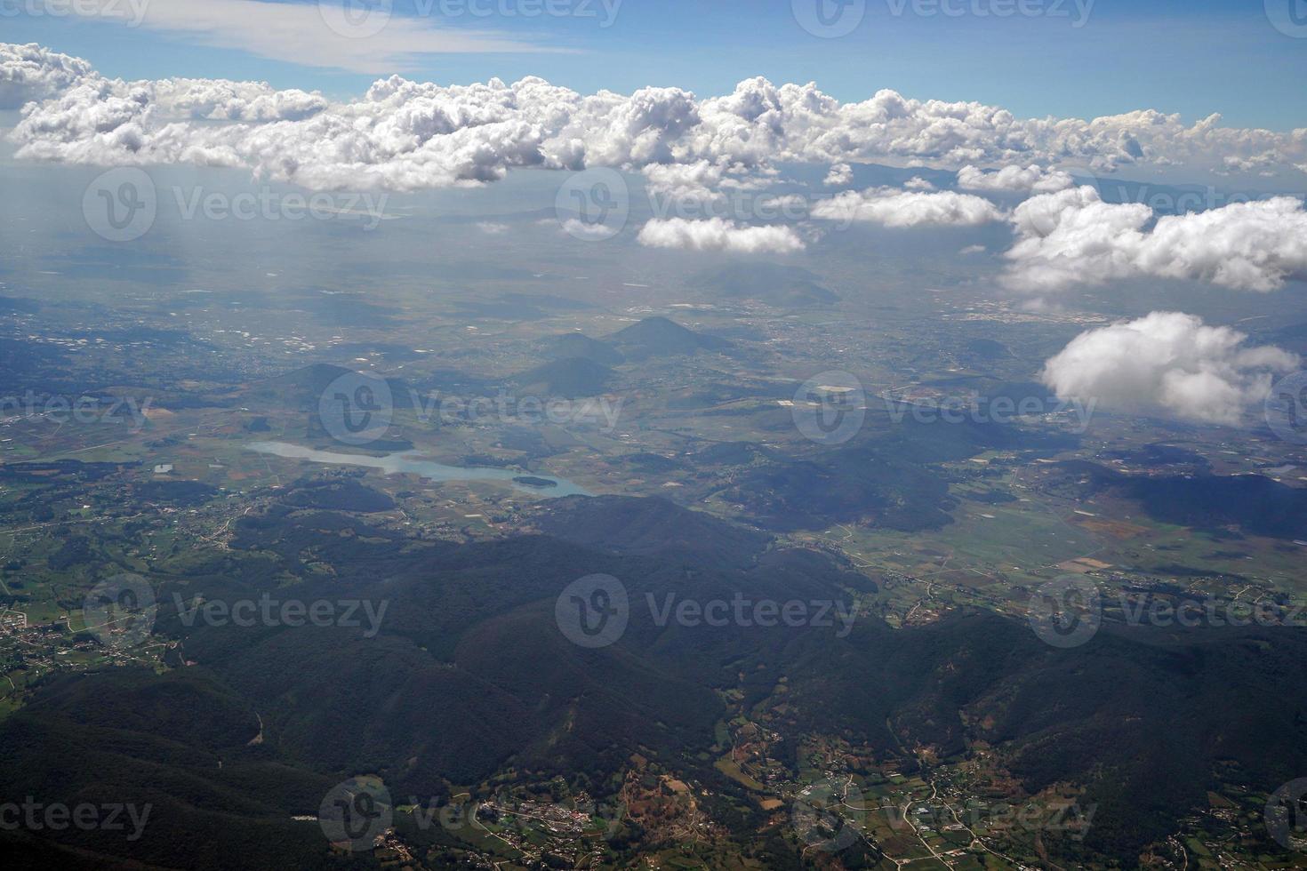 montagne leon guanajuato aereo panorama paesaggio a partire dal aereo foto