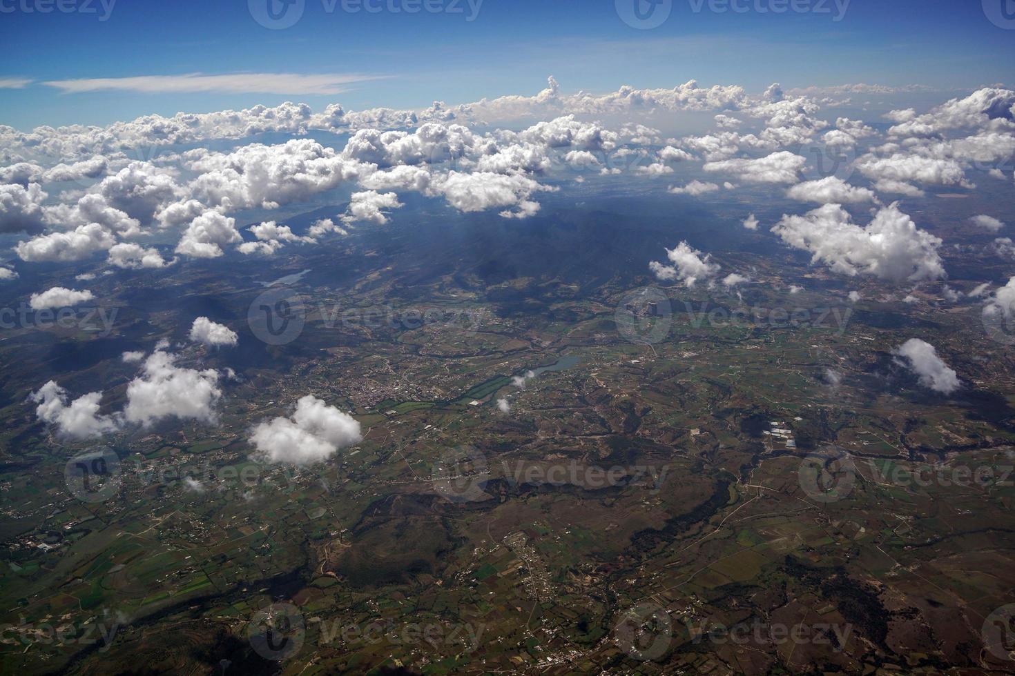 montagne leon guanajuato aereo panorama paesaggio a partire dal aereo foto