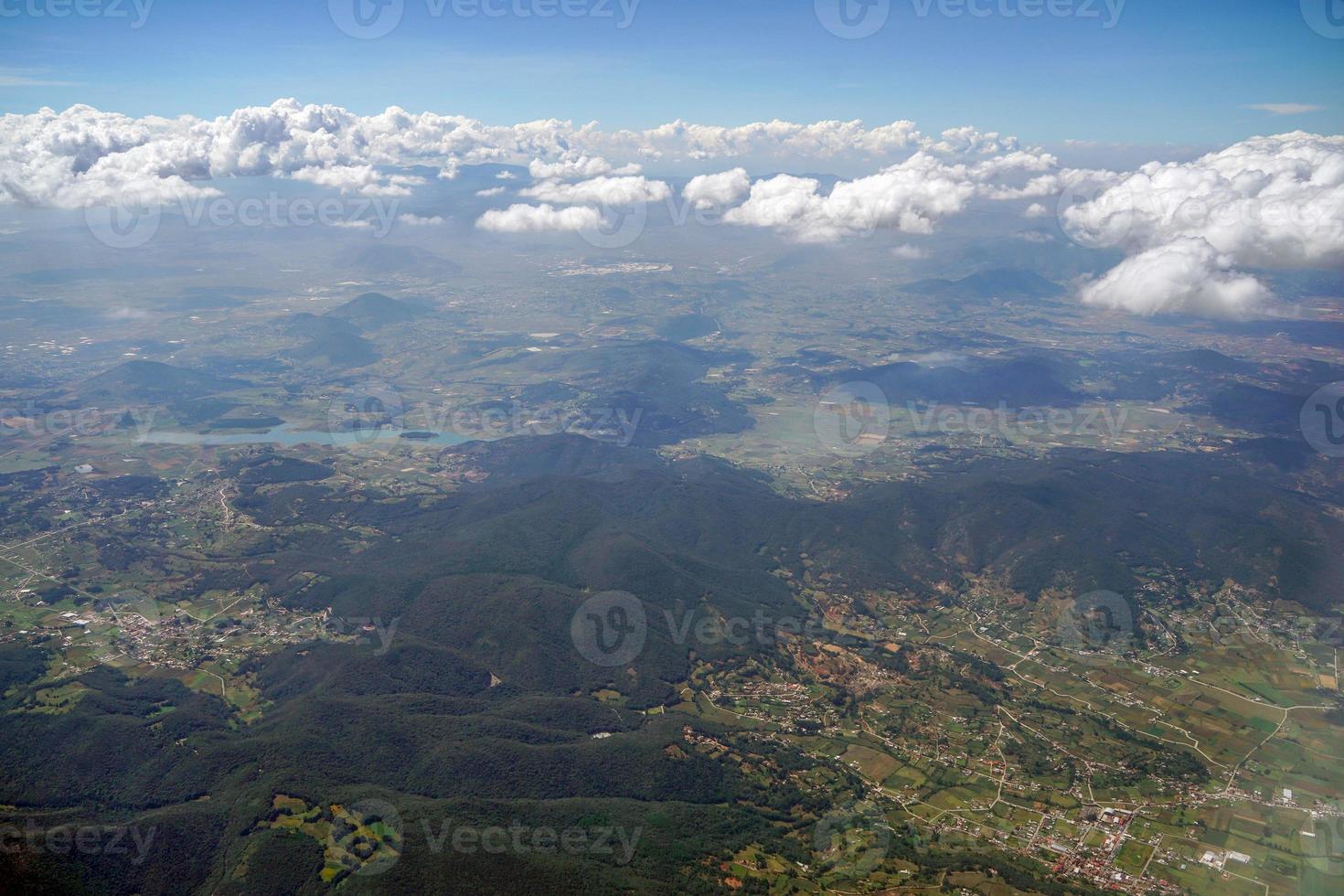 montagne leon guanajuato aereo panorama paesaggio a partire dal aereo foto